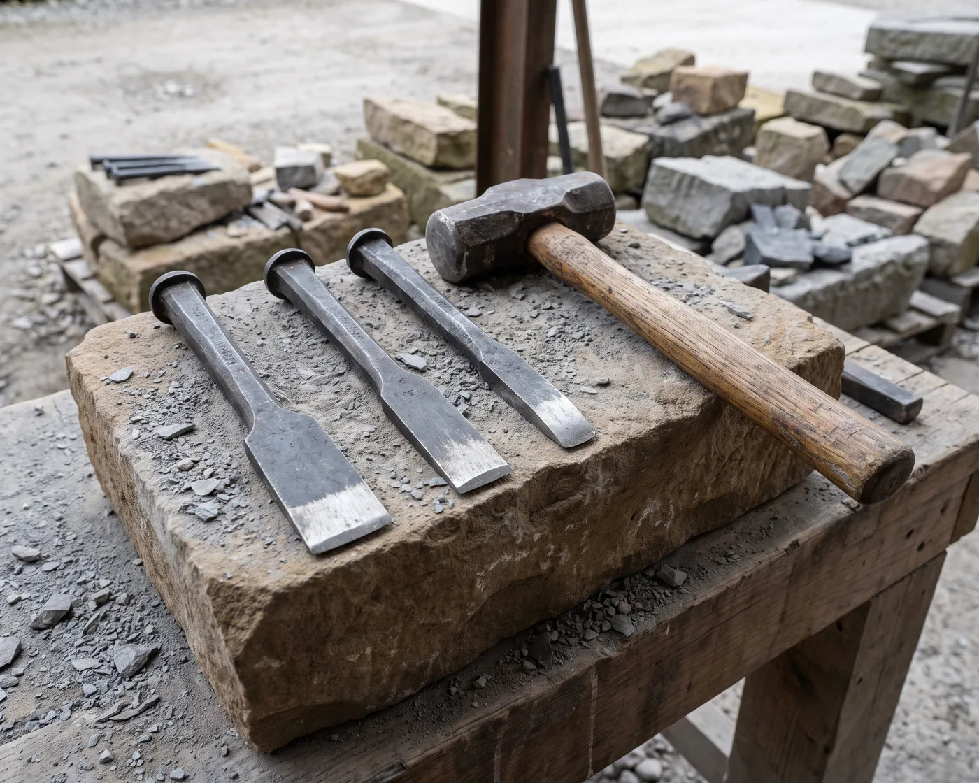 Forged bolsters and a lump hammer